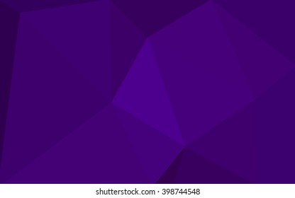 Dark purple polygonal illustration, which consist of triangles. Geometric background in Origami style with gradient. Triangular design for your business.
