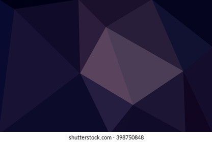 Dark purple polygonal illustration, which consist of triangles. Geometric background in Origami style with gradient. Triangular design for your business.