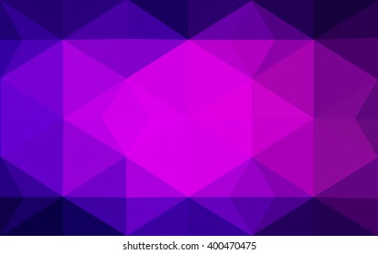 Dark purple polygonal illustration, which consist of triangles. Geometric background in Origami style with gradient. Triangular design for your business.