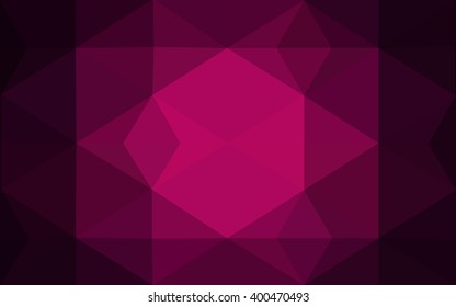 Dark purple polygonal illustration, which consist of triangles. Geometric background in Origami style with gradient. Triangular design for your business.