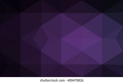 Dark purple polygonal illustration, which consist of triangles. Geometric background in Origami style with gradient. Triangular design for your business.