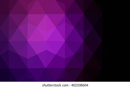 Dark purple polygonal illustration, which consist of triangles. Geometric background in Origami style with gradient. Triangular design for your business.