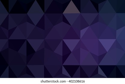 Dark purple polygonal illustration, which consist of triangles. Geometric background in Origami style with gradient. Triangular design for your business.