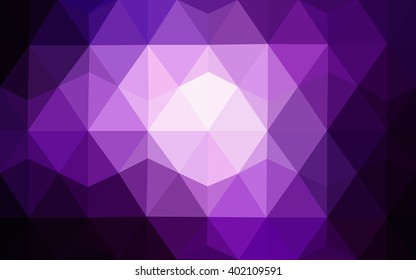 Dark purple polygonal illustration, which consist of triangles. Geometric background in Origami style with gradient. Triangular design for your business.