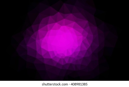 Dark purple polygonal illustration, which consist of triangles. Geometric background in Origami style with gradient. Triangular design for your business.