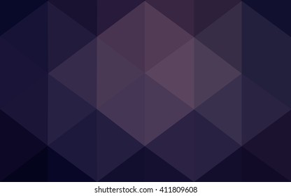 Dark purple polygonal illustration, which consist of triangles. Geometric background in Origami style with gradient. Triangular design for your business.