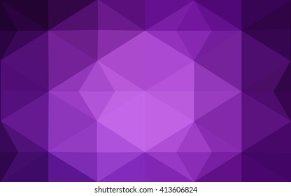 Dark purple polygonal illustration, which consist of triangles. Geometric background in Origami style with gradient. Triangular design for your business.