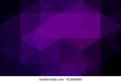 Dark purple polygonal illustration, which consist of triangles. Geometric background in Origami style with gradient. Triangular design for your business.