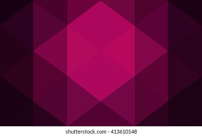 Dark purple polygonal illustration, which consist of triangles. Geometric background in Origami style with gradient. Triangular design for your business.