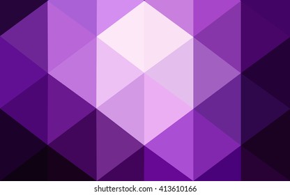Dark purple polygonal illustration, which consist of triangles. Geometric background in Origami style with gradient. Triangular design for your business.