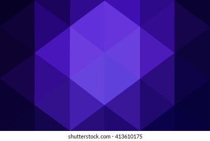 Dark purple polygonal illustration, which consist of triangles. Geometric background in Origami style with gradient. Triangular design for your business.