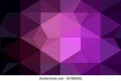 Dark purple polygonal illustration, which consist of triangles. Geometric background in Origami style with gradient. Triangular design for your business.