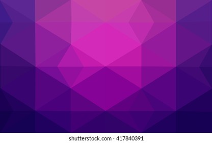 Dark purple polygonal illustration, which consist of triangles. Geometric background in Origami style with gradient. Triangular design for your business.
