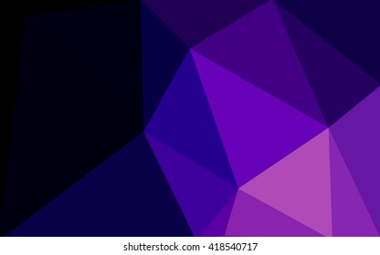 Dark purple polygonal illustration, which consist of triangles. Geometric background in Origami style with gradient. Triangular design for your business.