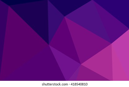 Dark purple polygonal illustration, which consist of triangles. Geometric background in Origami style with gradient. Triangular design for your business.