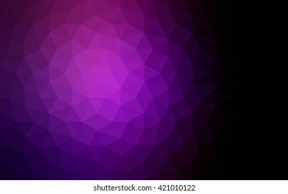 Dark purple polygonal illustration, which consist of triangles. Geometric background in Origami style with gradient. Triangular design for your business.
