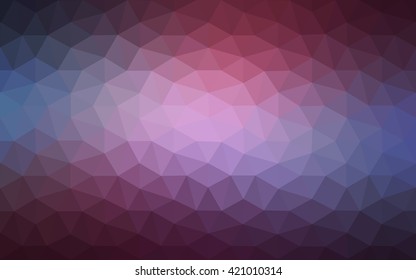 Dark purple polygonal illustration, which consist of triangles. Geometric background in Origami style with gradient. Triangular design for your business.
