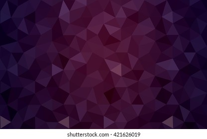 Dark purple polygonal illustration, which consist of triangles. Geometric background in Origami style with gradient. Triangular design for your business.