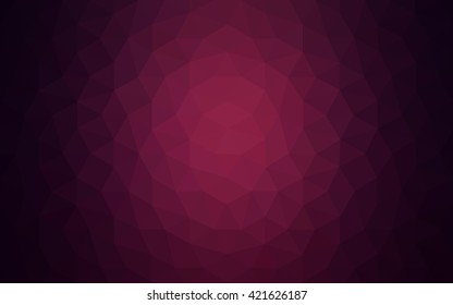 Dark purple polygonal illustration, which consist of triangles. Geometric background in Origami style with gradient. Triangular design for your business.