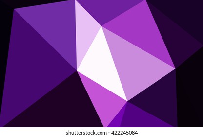 Dark purple polygonal illustration, which consist of triangles. Geometric background in Origami style with gradient. Triangular design for your business.