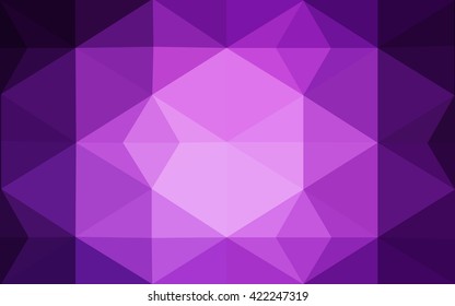 Dark purple polygonal illustration, which consist of triangles. Geometric background in Origami style with gradient. Triangular design for your business.