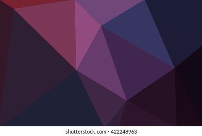 Dark purple polygonal illustration, which consist of triangles. Geometric background in Origami style with gradient. Triangular design for your business.