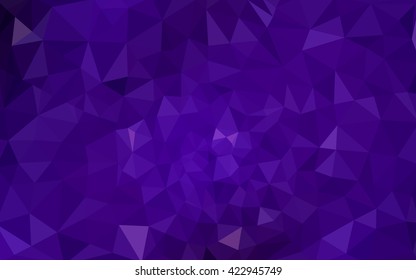 Dark purple polygonal illustration, which consist of triangles. Geometric background in Origami style with gradient. Triangular design for your business.