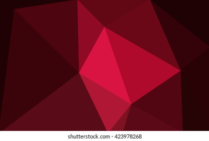 Dark purple polygonal illustration, which consist of triangles. Geometric background in Origami style with gradient. Triangular design for your business.