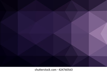 Dark purple polygonal illustration, which consist of triangles. Geometric background in Origami style with gradient. Triangular design for your business.