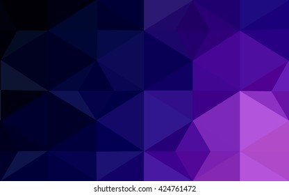 Dark purple polygonal illustration, which consist of triangles. Geometric background in Origami style with gradient. Triangular design for your business.