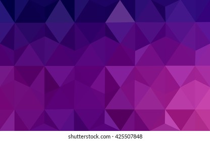 Dark purple polygonal illustration, which consist of triangles. Geometric background in Origami style with gradient. Triangular design for your business.