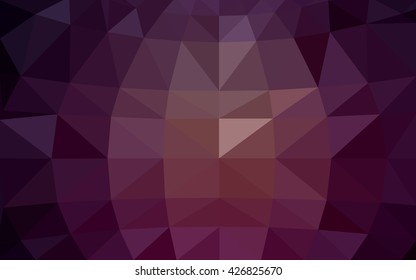 Dark purple polygonal illustration, which consist of triangles. Triangular design for your business. Geometric background in Origami style with gradient.