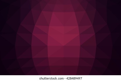 Dark purple polygonal illustration, which consist of triangles. Triangular design for your business. Geometric background in Origami style with gradient.