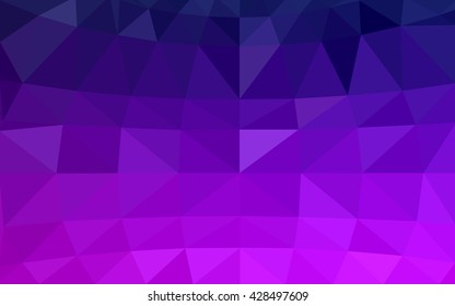 Dark purple polygonal illustration, which consist of triangles. Triangular design for your business. Geometric background in Origami style with gradient.