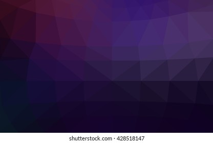 Dark purple polygonal illustration, which consist of triangles. Triangular design for your business. Geometric background in Origami style with gradient.