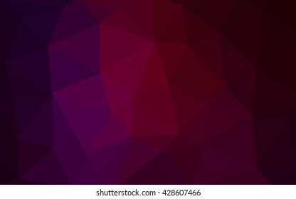 Dark purple polygonal illustration, which consist of triangles. Triangular design for your business. Geometric background in Origami style with gradient.