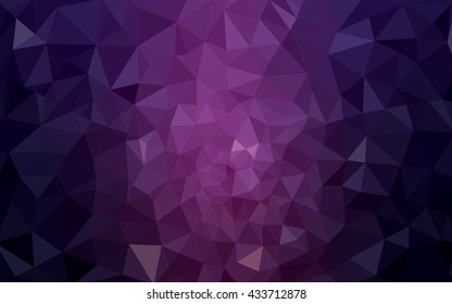 Dark purple polygonal illustration, which consist of triangles. Geometric background in Origami style with gradient. Triangular design for your business.