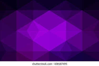 Dark purple polygonal illustration, which consist of triangles. Geometric background in Origami style with gradient. Triangular design for your business.