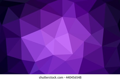 Dark purple polygonal illustration, which consist of triangles. Triangular design for your business. Geometric background in Origami style with gradient.
