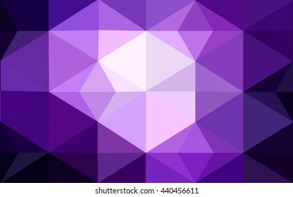 Dark purple polygonal illustration, which consist of triangles. Geometric background in Origami style with gradient. Triangular design for your business.