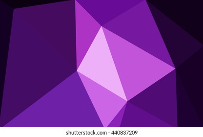 Dark purple polygonal illustration, which consist of triangles. Geometric background in Origami style with gradient. Triangular design for your business.