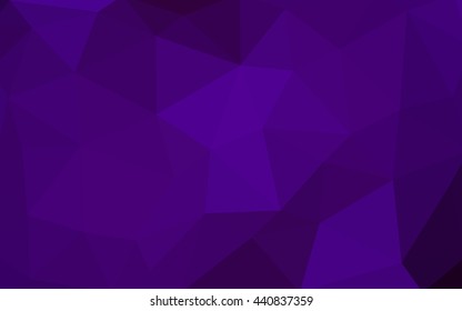 Dark purple polygonal illustration, which consist of triangles. Triangular design for your business. Geometric background in Origami style with gradient.