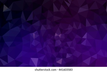 Dark purple polygonal illustration, which consist of triangles. Geometric background in Origami style with gradient. Triangular design for your business.