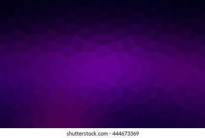 Dark purple polygonal illustration, which consist of triangles. Geometric background in Origami style with gradient. Triangular design for your business.