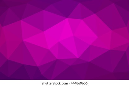 Dark purple polygonal illustration, which consist of triangles. Triangular design for your business. Geometric background in Origami style with gradient.