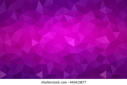 Dark purple polygonal illustration, which consist of triangles. Geometric background in Origami style with gradient. Triangular design for your business.