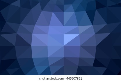 Dark purple polygonal illustration, which consist of triangles. Triangular design for your business. Geometric background in Origami style with gradient.