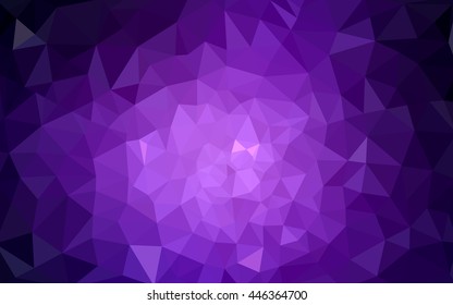 Dark purple polygonal illustration, which consist of triangles. Geometric background in Origami style with gradient. Triangular design for your business.