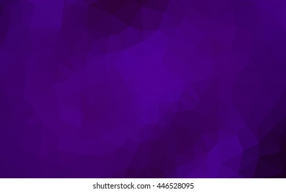 Dark purple polygonal illustration, which consist of triangles. Geometric background in Origami style with gradient. Triangular design for your business.