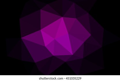 Dark purple polygonal illustration, which consist of triangles. Triangular design for your business. Geometric background in Origami style with gradient.